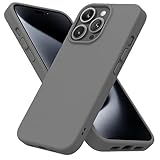 POINT&GO Funda iPhone 15 Pro con Logo Tecnología SoftArmor Silicona Color Gris | Fundas Antigolpes | Carcasa Ultrafina | Case Flexible Compatible con Apple 15 Pro, Anti-Impactos