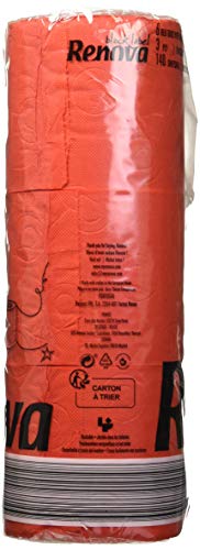 Renova Black Label badkamerweefsel rood, 3-laags, gekleurde en dubbelzijdige technologie, 6 rollen - Image 4