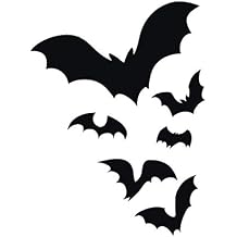 Applicable Pun Flock of Bats Flying Through the Night Colony Frightening - Vinyl Decal for Outdoor Use on Cars, ATV, Boats, Windows and More - Black 6 inch