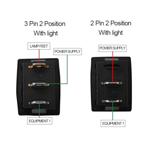 Interruptor basculante 2 pines negro de 2 posiciones 6A 250VAC para proyectos electronicos 4