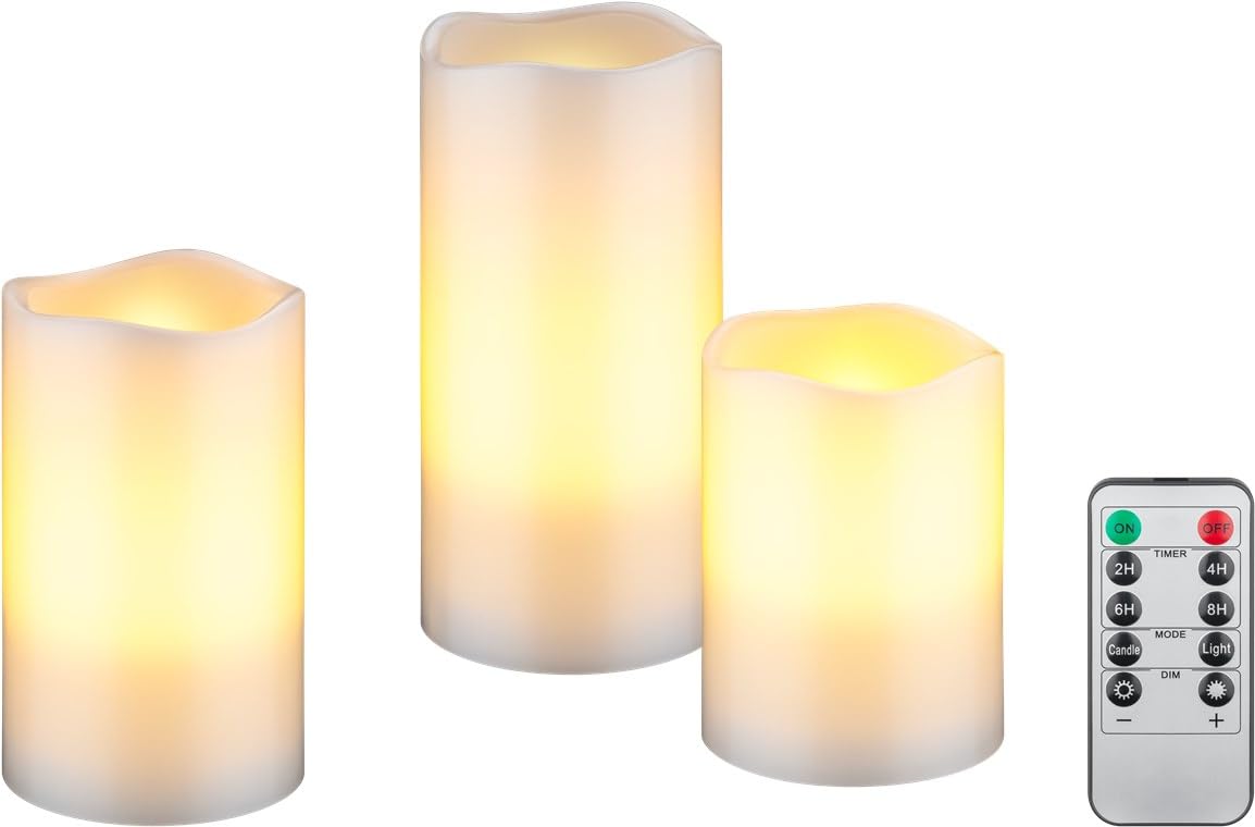 Bougies LED en cire véritable goobay réglables pour illuminer votre intérieur