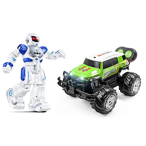 Get 1 6088 Robot and 1 1601AMP2 Amphibious Monster Trucks