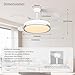 Imagen de Ventilador de techo con luz LED 36W Blanco en 3 Temperaturas de Luz con Mando a Distancia -Motor DC Eficiente y Silencioso