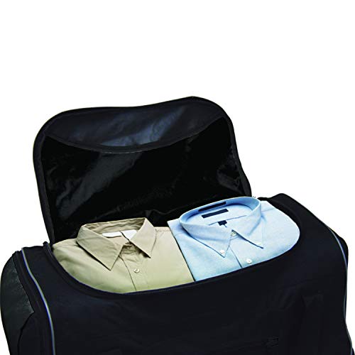 Travelers Club Adventure Upright Rolling Duffel Bag, Black, 22-Inch - Image 3