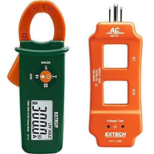 Extech Ma145 True Rms 300A Ac/Dc Clamp Meter With Ac Line Splitter #TOP4