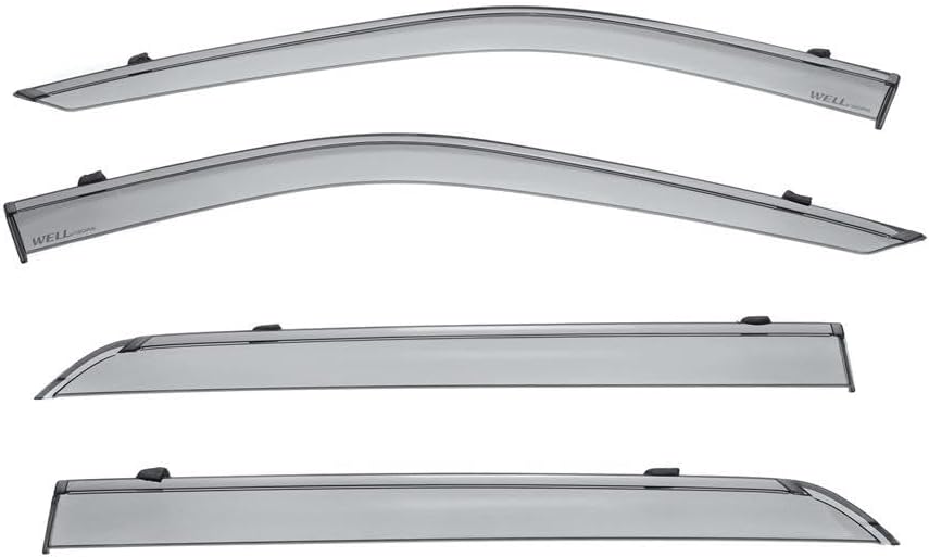 WellVisors Window Visors Wind Deflectors Compatible with Nissan 2018-2024 Kicks with Black Trim Rain Guards 3-847NS020