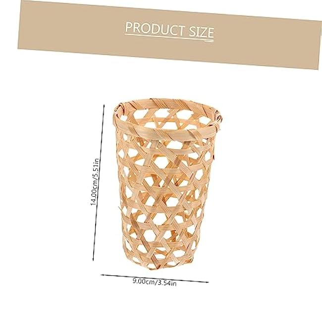 4Pcs Natural Woven Storage Baskets Handcrafted Organizer for Household Sundries Compact Lightweight Design with Rustic Style for Kitchen Fruit and Small Item Storage