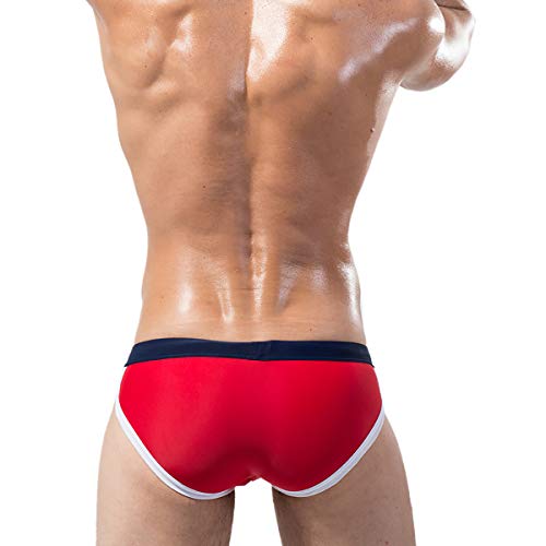 Men's Classical Solid Sexy Swimwear Tanning Swim Briefs3