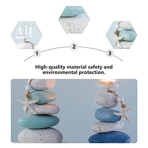 Besportble Candle Holder House Ornaments Tea Light Candle Holders Decorative Votive Candle Holders Mediterranean Desktop Ornament For Gifts Table Centerpieces Decorations Ocean Decor Home Decor #TOP5