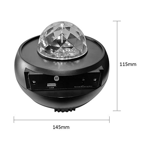 Honelife Projetor de Luz Noturna com Controle Remoto, 9 modos diversos de iluminação, 3 níveis de br