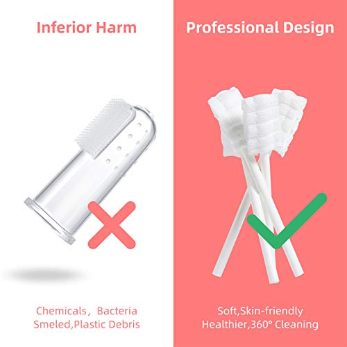 image for dearlomum Baby Tongue Cleaner, Newborn Baby Toothbrush, 48PCS Disposab