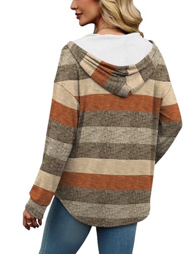 Image of Sampeel Hoodies for Women Trendy Fall Fashion 2025 V Neck Oversized Sweatshirt Plus Size Tops Clothes