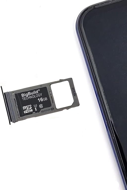 Micro SD card being inserted into a phone's SIM/SD tray