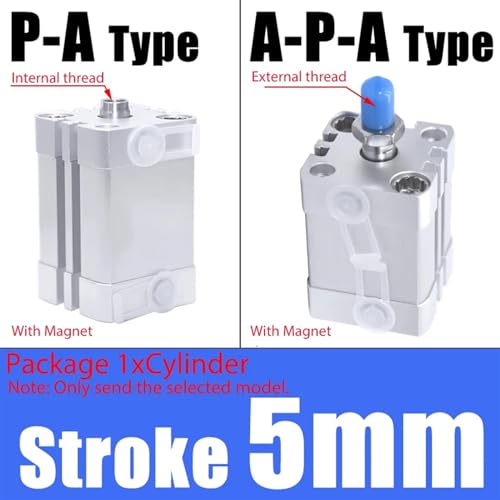 Cylindre pneumatique compact carré ADN actionneur 1 pièces
