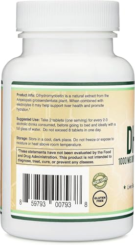 image for Double Wood Supplements DHM1000 Dihydromyricetin (DHM) Tablets - Most 