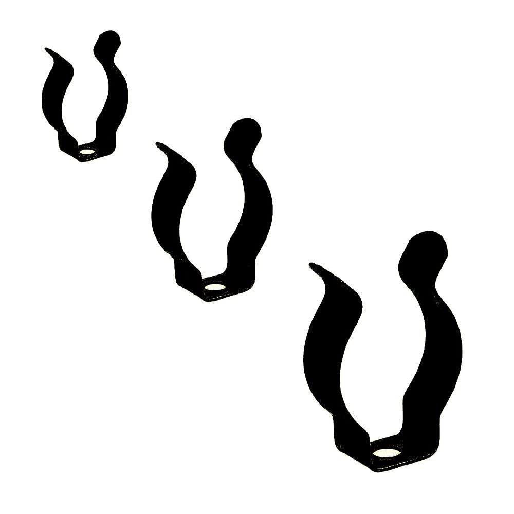 100 x clip per attrezzi aperti assortiti tipo aperto in acciaio al carbonio 6 mm - 50 mm