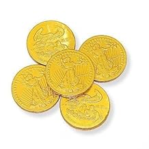 Large Gold Milk Chocolate Foil Coins - 1 Pound
