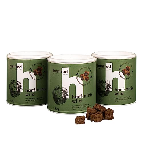 Produktbild von Hanfred Hanf Minis Wild Snack mit Rotwildfleisch - 3 x 90 g