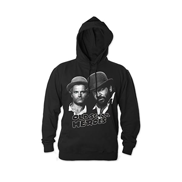 Bud Spencer Herren Old School Heroes Hoodie (schwarz)