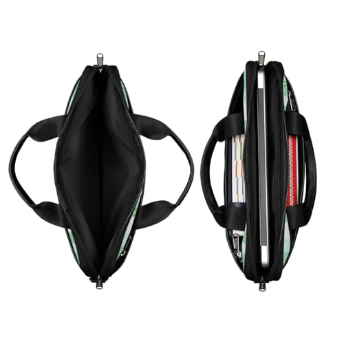 Bolso para portátil con patrón de cuadros verdes, 15 pulgadas miniatura 5