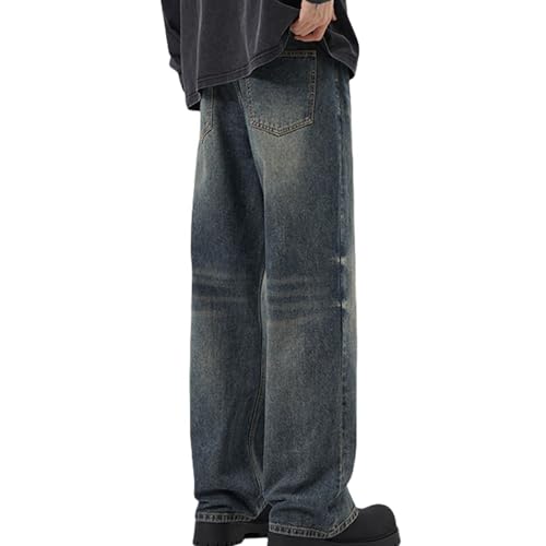 Mens Straight Leg Jeans Vintage Baggy Hip Hop Denim Pants for Men Casual Trendy Relaxed Fit Dance Skateboard Long Jean4