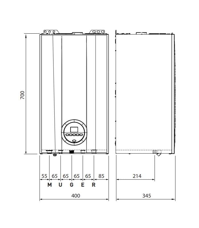 Caldaia murale istantanea 25KW con recuperatore attivo - UNIQA REVOLUTION 25