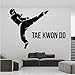 Adesivo murale Decal Taekwondo Testo Arti marziali Sport Vinile Youth Room Fight Club Decorazione Rimovibile 78 × 55 cm