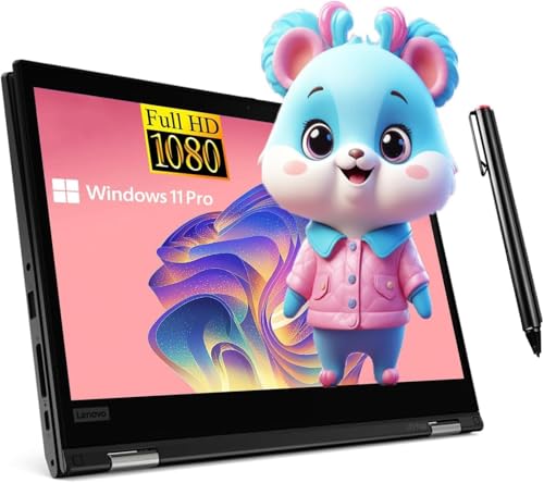Lenovo ThinkPad L13 Yoga Gen 2, Touchscreen 2-in-1 Business Laptop, Intel Core i5-1145G7, 13.3-Inch FHD Notebook, 16GB RAM, 512GB SSD, QWERTY Keyboard, Stylus Pen, Windows 11 Pro (Renewed)