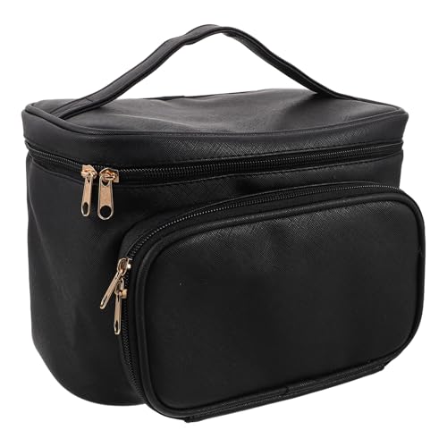 Grosse trousse de maquillage femme PU étanche avec compartiments