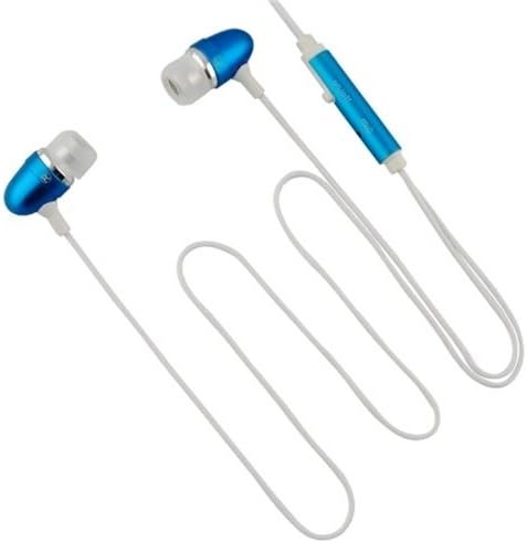 Insten 3.5mm In-Ear Stereo Headset with On-Off and Mic for Samsung Galaxy Note 4 - Retail Packaging - Blue