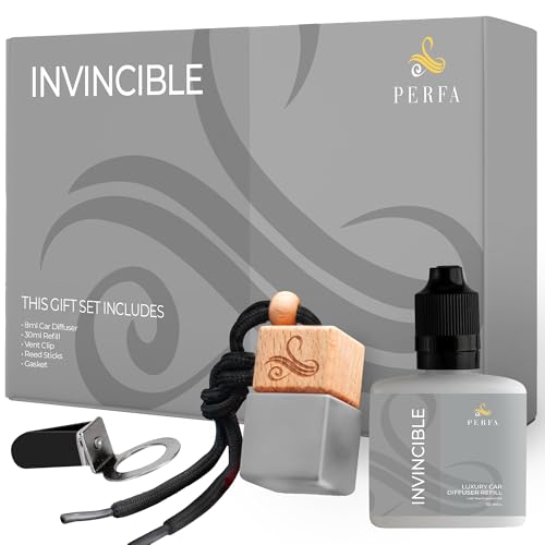 Image of Invcturs Inspired Gift Set Car Air Freshener for Men | Car Air Freshener with Vent Clip 38ml Gift Set | Odor Eliminator | Marine Citrus, Warm Woods, Grapefruit | Automotive Perfume Diffuser by Perfa