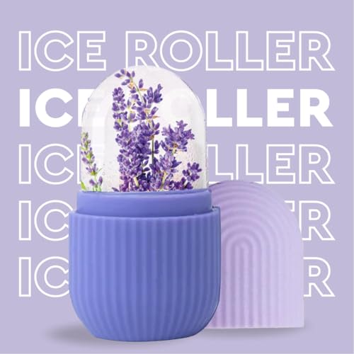 Image of Ice Roller for Face & Eyes | Silicone Ice Facial Massager for Skin Care, Puffiness, Dark Circles & Glowing Skin | Reusable Beauty Tool for Women & Men | Multi Color Variants (PURPLE)