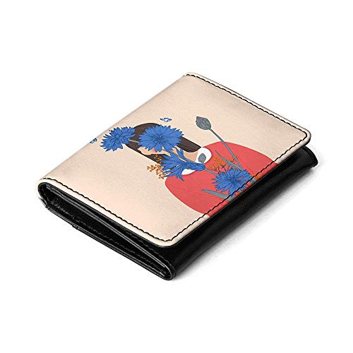 DailyObjects Flip Top Card Wallet for Women, Cornflower Blue Blooms, Floral