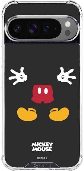 Skinit Clear Phone Case Compatible with Google Pixel 10 Pro XL - Officially Licensed Disney Mickey Mouse Logo Pattern Design