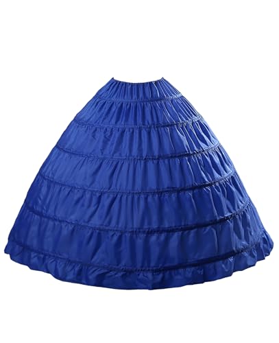 BEAUTELICATE Petticoat Reifrock Unterröcke Damen Lang Fur Brautkleid Hochzeitskleid Vintage Crinoline Underskirt., Königsblau, Einheitsgröße