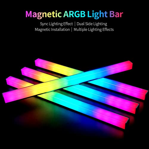 Image of ZORBES 5V 3PIN ARGB Magnetic RGB Light Strip for PC Case, 30cm Aluminum Alloy RGB Light Bar, Addressable Sync Lighting for Gaming Desktop Chassis