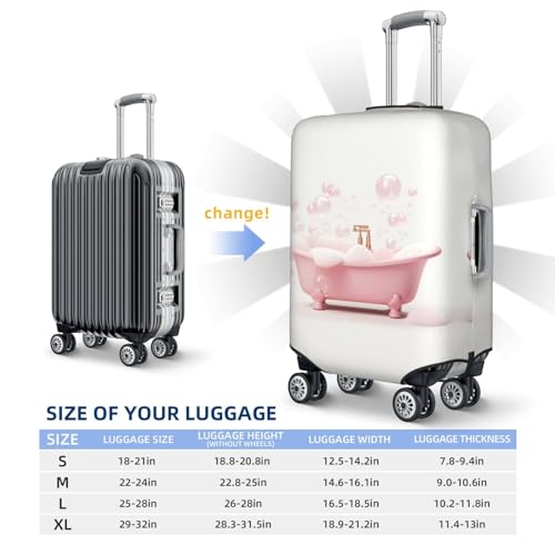 VOSERY Travel Luggage Cover - Cute Bathtub Washable Suitcase Covers Protector Fits 18-32 Inch Luggage4