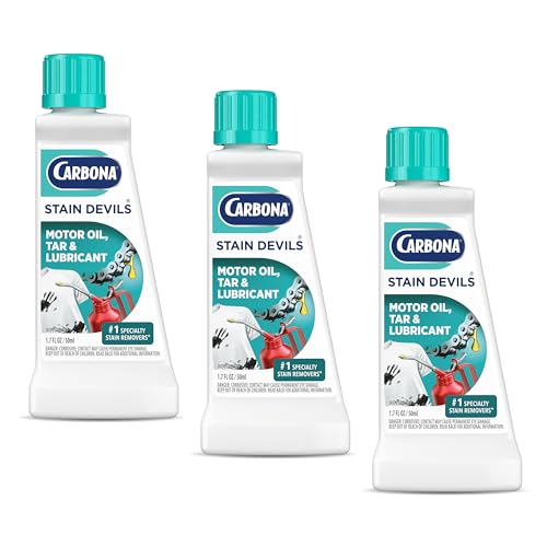 Carbona Stain Devils® #7 | Motor Oil, Tar & Lubricant | Professional Strength Laundry Stain Remover | Multi-Fabric Cleaner | Safe On Skin & Washable Fabrics | 1.7 Fl Oz, 3 Pack