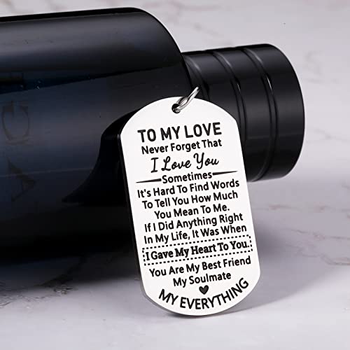 Valentines Day Gifts For Husband Boyfriend From Wife Girlfriend Birthday Wedding Anniversary Engagement Gift For Hubby From Wifey I Love You Keychain Stocking Stuffers For Men Couple Gifts For Him #TOP4