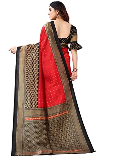 SIRIL Women's Printed Silk Saree with Blouse