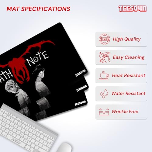 Image of Anime Large Extended Mouse Pad Death Note for Laptop Desktop PC Gaming Desk Mat Rubber Base Desk Pad