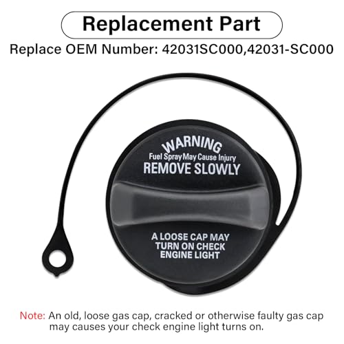 Image of Subaru Gas Cap Fit for 2011-2013 Forester, 2012-2014 Impreza, WRX, WRX STI & Tribeca - Replace 42031SC000 42031-SC000 Fuel Caps