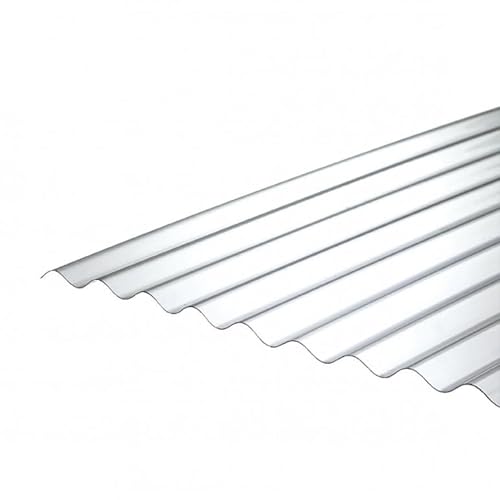 1 Lastra di Policarbonato Corrugato SuperDur ONDA 76/18 mm CLEAR 1265X1000mm con protezione UV