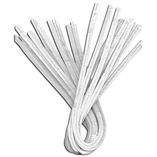 Fils Chenille Métallisé Coloris Au Choix, Diam. 8 Mm, Longueur 50 Cm, Lot De 10 Cure-pipes
