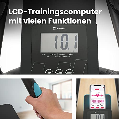 Hop-Sport Cross Stepper für zuhause HS-400B Icon - 2-in-1 Crosstrainer und Stepper mit Trainingscomputer - innovatives Trainingsgerät verbindet das Stepper- und Crosstrainer-Training – Bild 3