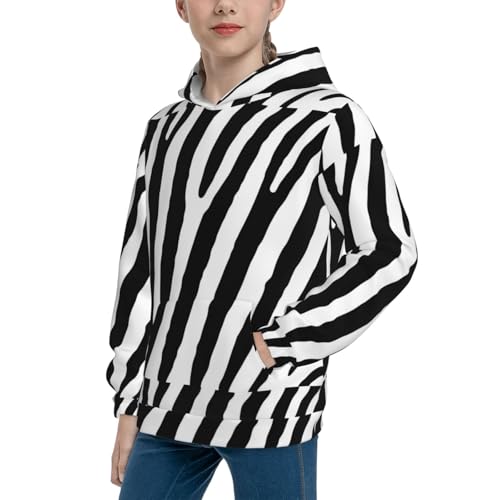 Zebra Kid Hoodies Boys Sweatshirts Girls Pullover with Pocket2