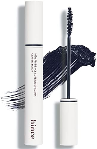 HINCE New Ambience Curling Mascara - Curl Fix Black Color Mascara for Volumizing & Lengthening Eye Lashes with Slim Curved Brush, Waterproof, Smudge-proof, Long-Lasting Bold Eye Makeup – 8ml