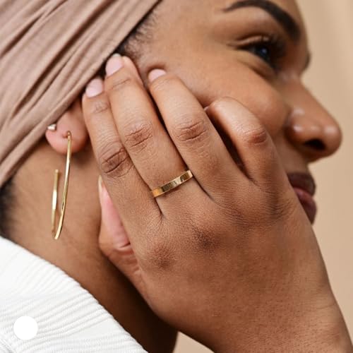 4 Pcs 14k Gold Filled Rings for Women Non Tarnish Wedding Bands Stacking Rings for Women Titanium Steel CZ Simulated Diamond Knuckle Ring Set4