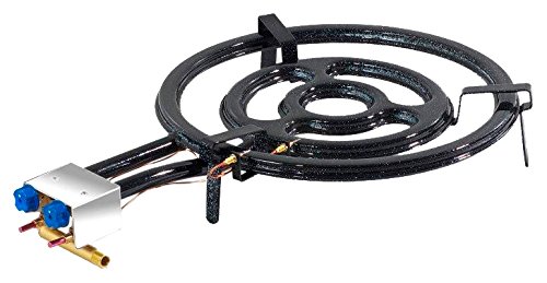 Garcima butano/propano/Gas Natural Anillo con Salida Lateral, Color Negro, 50 cm