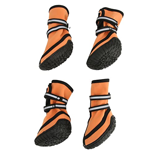 Dog Shoes Paw Protector, Breathable to Prevent Slipping WearResistant Reflective Soft Dog Shoes for Trail Running for Dogs Backpacking by (XXL)